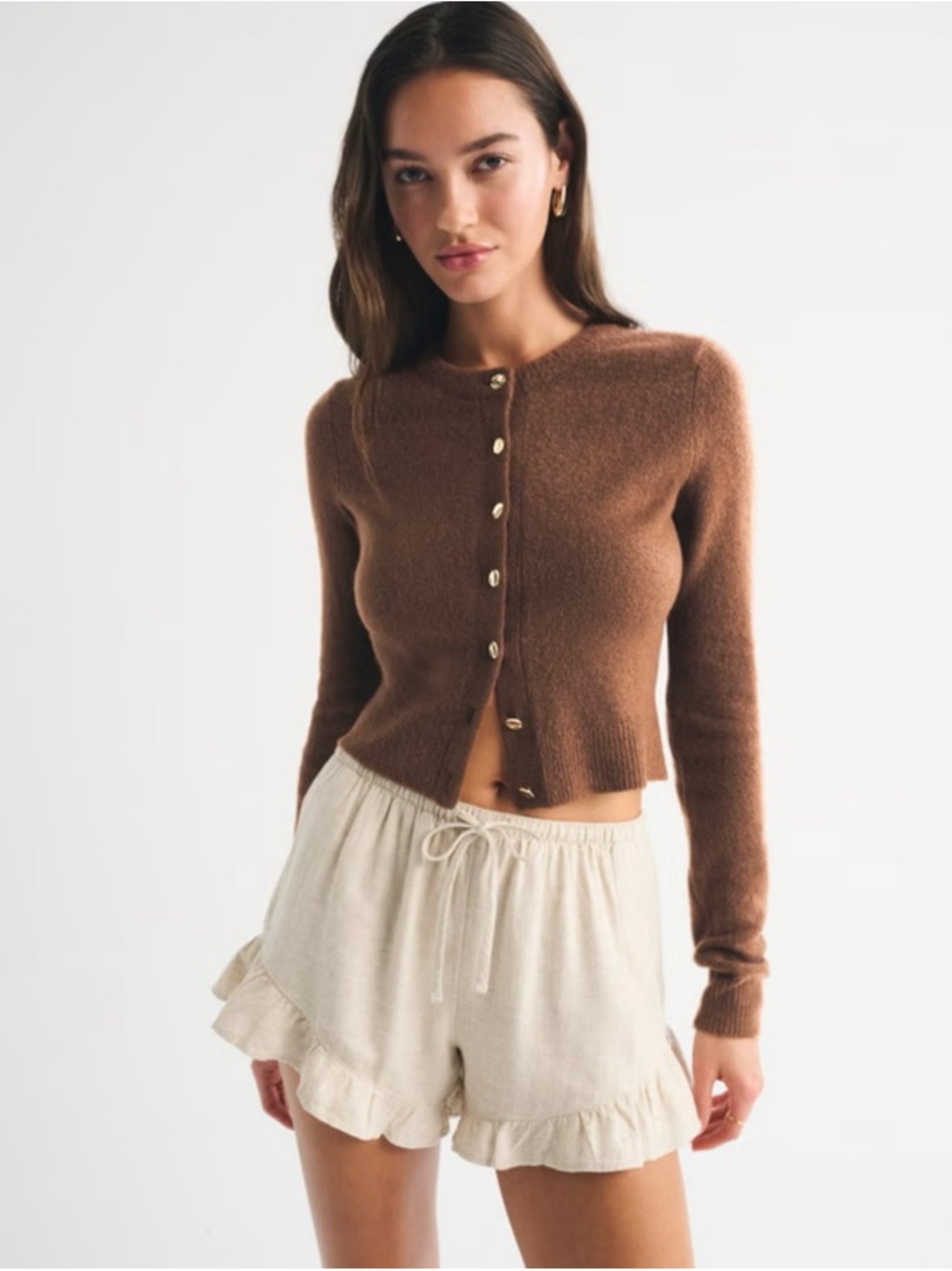 Abercrombie & Fitch Bestseller Sold out Shrunken Crew Cardigan